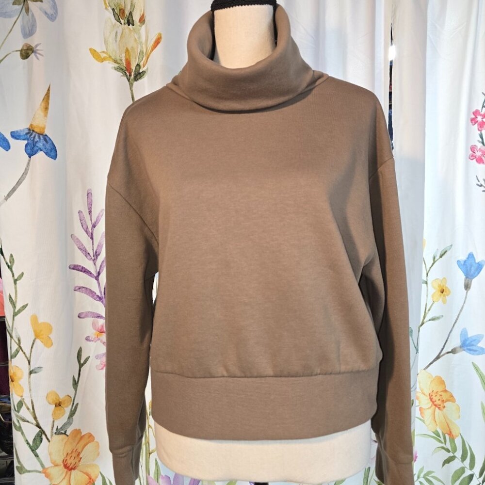 Zara Brown Turtleneck Sweatshirt Size Small